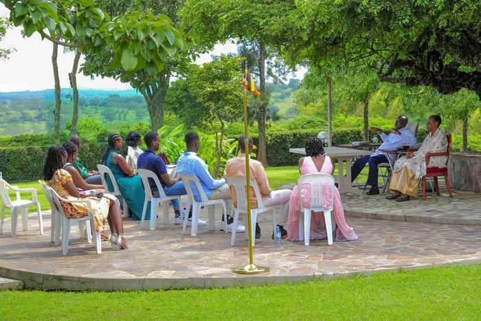 President Yoweri Museveni, his wife Janet and their grand children