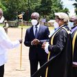 President Yoweri Museveni arriving at the Kaunda Grounds in Gulu for the parliamentary session