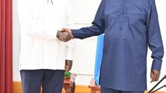 President Museveni with Raila Odinga