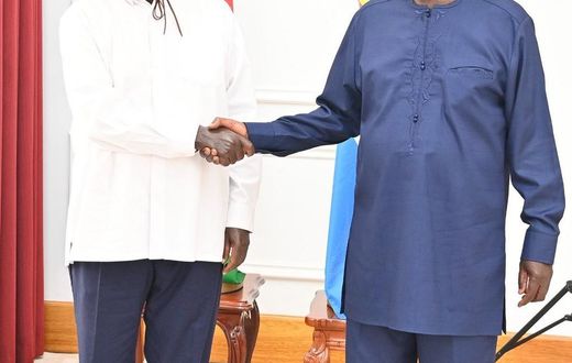 President Museveni with Raila Odinga
