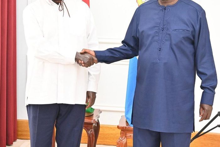 President Museveni with Raila Odinga