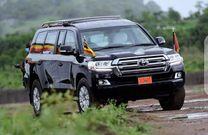 Museveni's vehicle before the new security features were installed