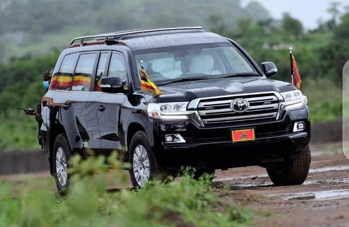 Museveni's vehicle before the new security features were installed
