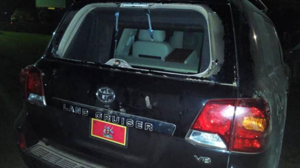 President Museveni's car was shattered in a campaign rally in 2018