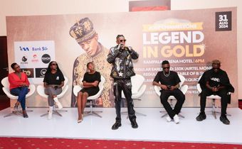 Dr Jose Chameleone addressing the media during the concert launch a few weeks ago
