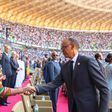 President Paul Kagame welcomed Uganda's VP Jesicca Alupo at his inaugration on Sunday