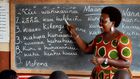 An AI-generated image of a classroom scene in a Kenyan school