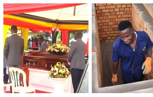 The funeral of Joseph Tamale Mirundi at his ancestral home