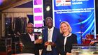 (L-R) Allan Mugisha the Executive Director Ernst and Young, Andrew Kilonzo the Uganda Breweries Managing Director and the British High Commissioner Kate Airey at the launch of the British Chamber of Commerce Uganda
