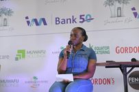 Annette Nakiyaga, the Head of Marketing and Corporate Communications I&M Bank speaking to the media