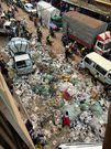 Garbage dumped in the city center