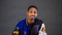 Israel Mbonyi in a Lakers jacket, the Rwandan gospel artiste is an avid reader and basketball fan
