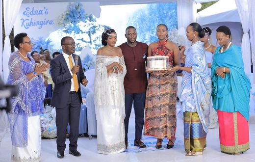 National Water and Sewerage Corporation (NWSC) Managing Director, Eng. Silver Mugisha, and his wife, Katusiime Annet Mugisha, hosted a Kuhingira, or giveaway ceremony, for their daughter Edina Ainomugisha.