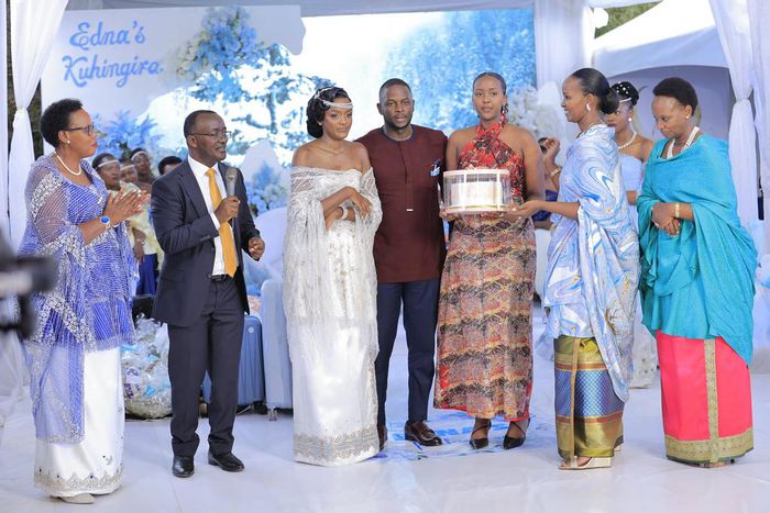 National Water and Sewerage Corporation (NWSC) Managing Director, Eng. Silver Mugisha, and his wife, Katusiime Annet Mugisha, hosted a Kuhingira, or giveaway ceremony, for their daughter Edina Ainomugisha.