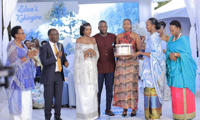National Water and Sewerage Corporation (NWSC) Managing Director, Eng. Silver Mugisha, and his wife, Katusiime Annet Mugisha, hosted a Kuhingira, or giveaway ceremony, for their daughter Edina Ainomugisha.