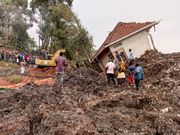 Several houses were burried under the garbage