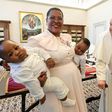 Anita Among introduced her twins to Pope Francis