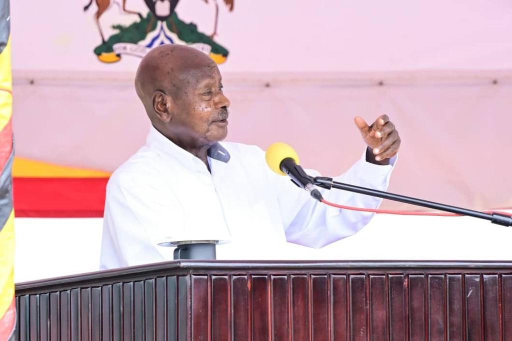 President Yoweri Museveni addressing the MPs