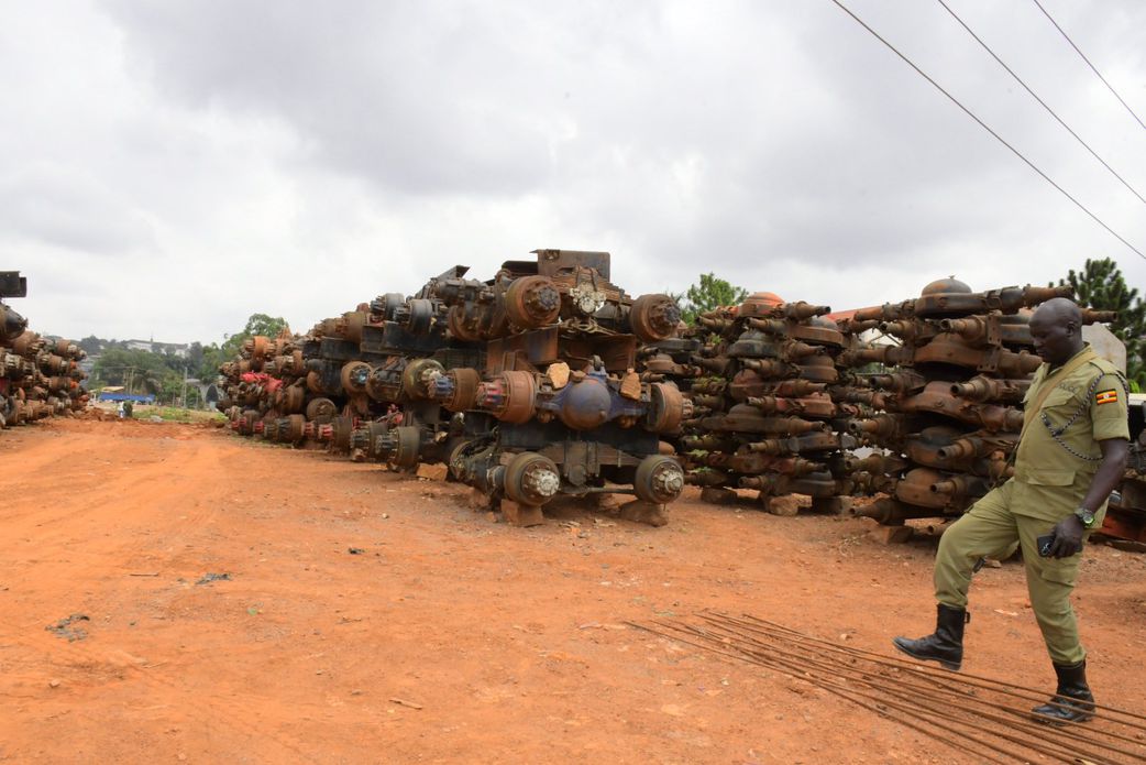 NEMA removed close to 600 lorry differentials and suspension units that had been dumped into the water body