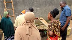Neighbours said Nassaka was washing clothes and hanging them out to dry when she unknowingly stepped on a weak section of the septic tank that had been loosely covered with soil.