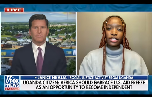 Janice Nkajja appeared on US right wing outlet Fox News last night