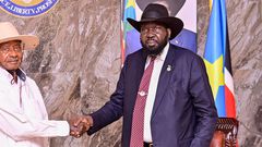 President Yoweri Museveni and his South Sudan counterpart Salva Kiir