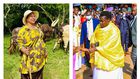 Anita Among and Jessica Alupo donned the Ankole Suuti recently