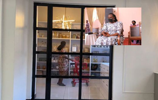 Pastor Sandra Baigana's pantry/Screengrab from a TikTok video.