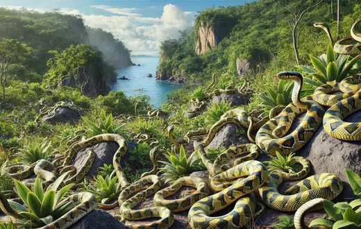 This is an island in Brazil infested with thousands of deadly snakes