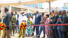 President Museveni launched the Kampala Flyover Project at Clock Tower.
