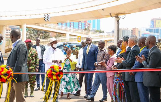 President Museveni launched the Kampala Flyover Project at Clock Tower.