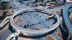 Kampala Flyover Project at Clock Tower.