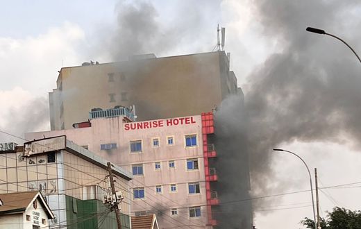 Fire guts Sunrise Hotel in Kampala, several feared dead