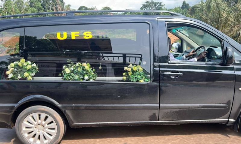 Cedric Babu 's body on arrival from Nairobi (courtesy photos)