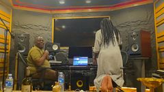 Andrew Ahuurra in studio