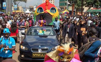 Former KCCA ED Jennifer Musisi inspecting a previous edition of the festival