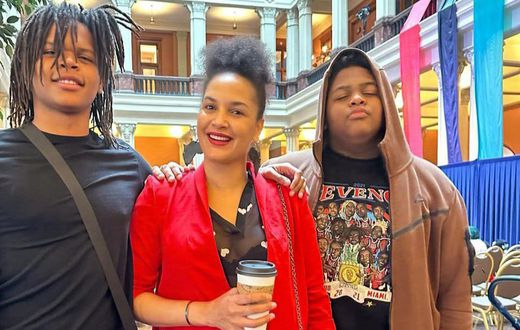 Daniella Atim with her sons