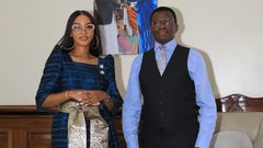 Charles Peter Mayiga met with Spice Diana at his office in Bulange