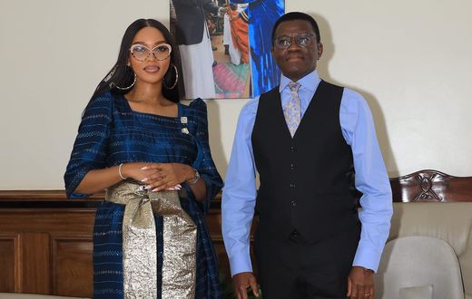 Charles Peter Mayiga met with Spice Diana at his office in Bulange