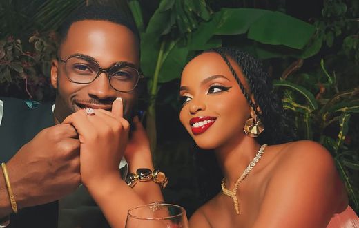 Baby Gloria with her fiance