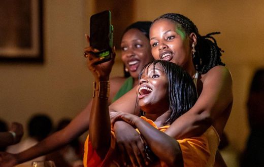 Ladies taking a selfie. Image credit: All Events Kampala.