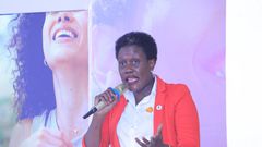 Joanita Menya Mukasa, Managing Director at Vivo Energy Uganda addressing the suppliers at the third Annual Shell Select Suppliers Conference.