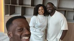 Alpha Ssali with his parents