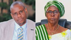 Balaam Barugahara (honorary degree recipient) and Prof. Kwesiga