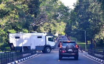 President Yoweri Museveni's convoy