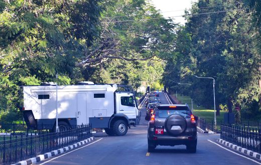 President Yoweri Museveni's convoy
