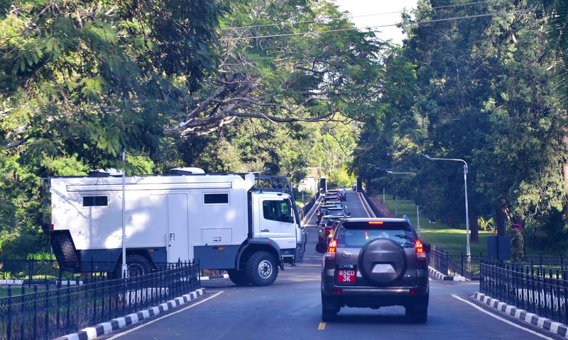 President Yoweri Museveni's convoy