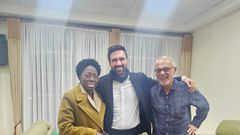 Kadaga posing alongside Democratic frontrunner for New York mayor, Assemblyman Zohran Mamdani