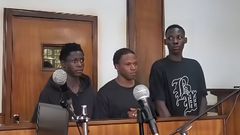 The three suspects in court