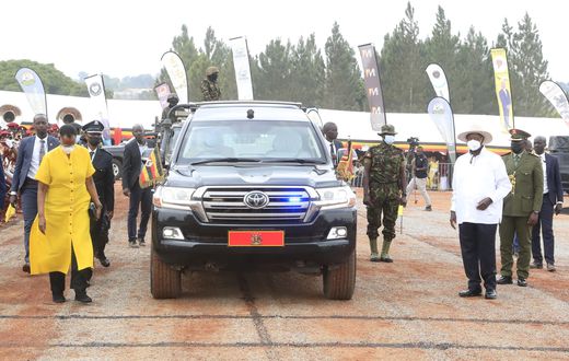President Yoweri Museveni at the Women's Day celebrations in Kyankwanzi